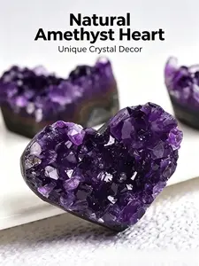 Crystal Heart Shape Cluster, Natural Quartz Stone, Home Decor, Yoga Office Purification, Perfect Gift