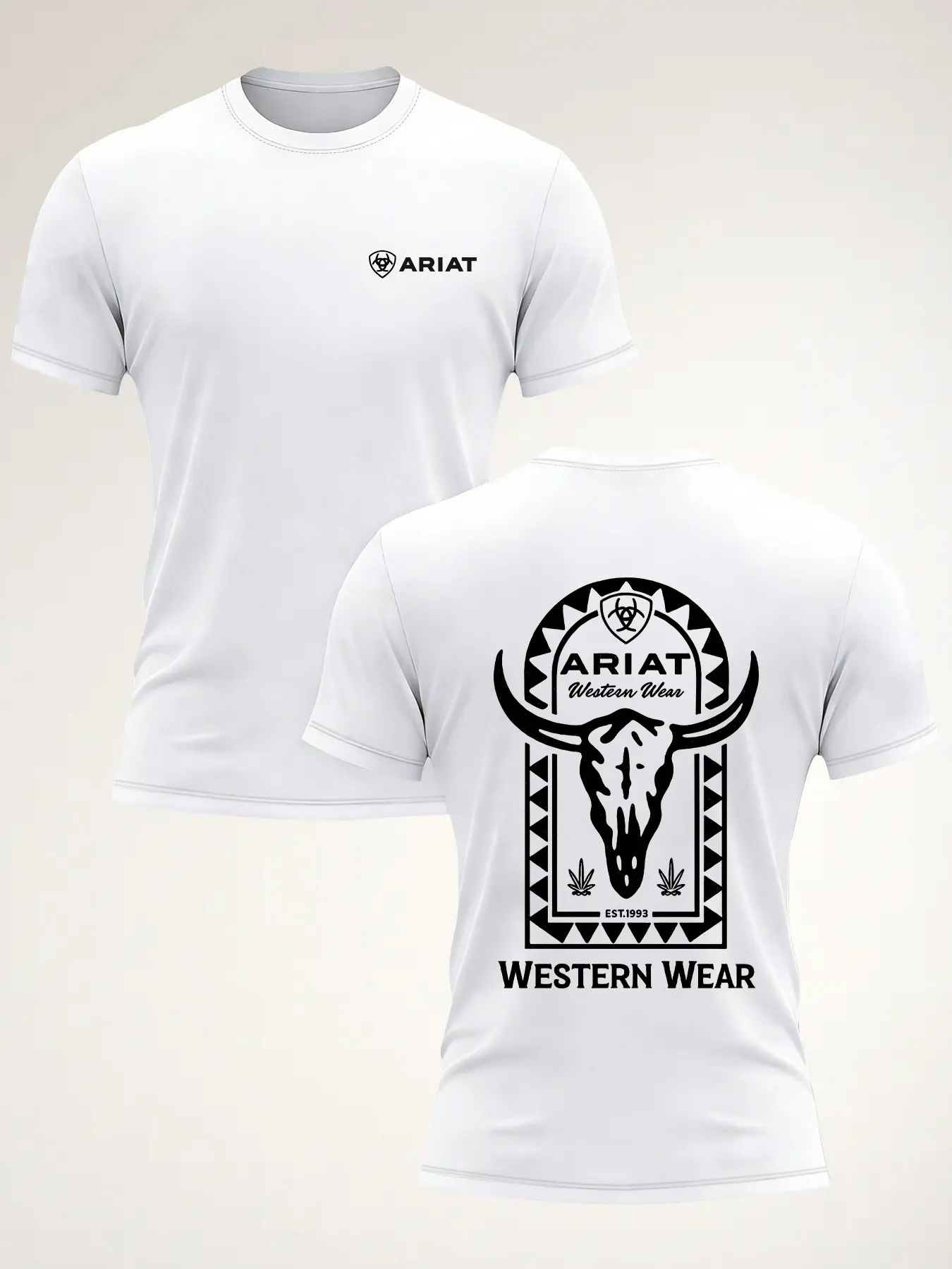 Men's Round Neck Short Sleeve Geometric Print T-Shirt, Casual Style Top, Comfortable Fashion Design, Ideal for Daily Wear