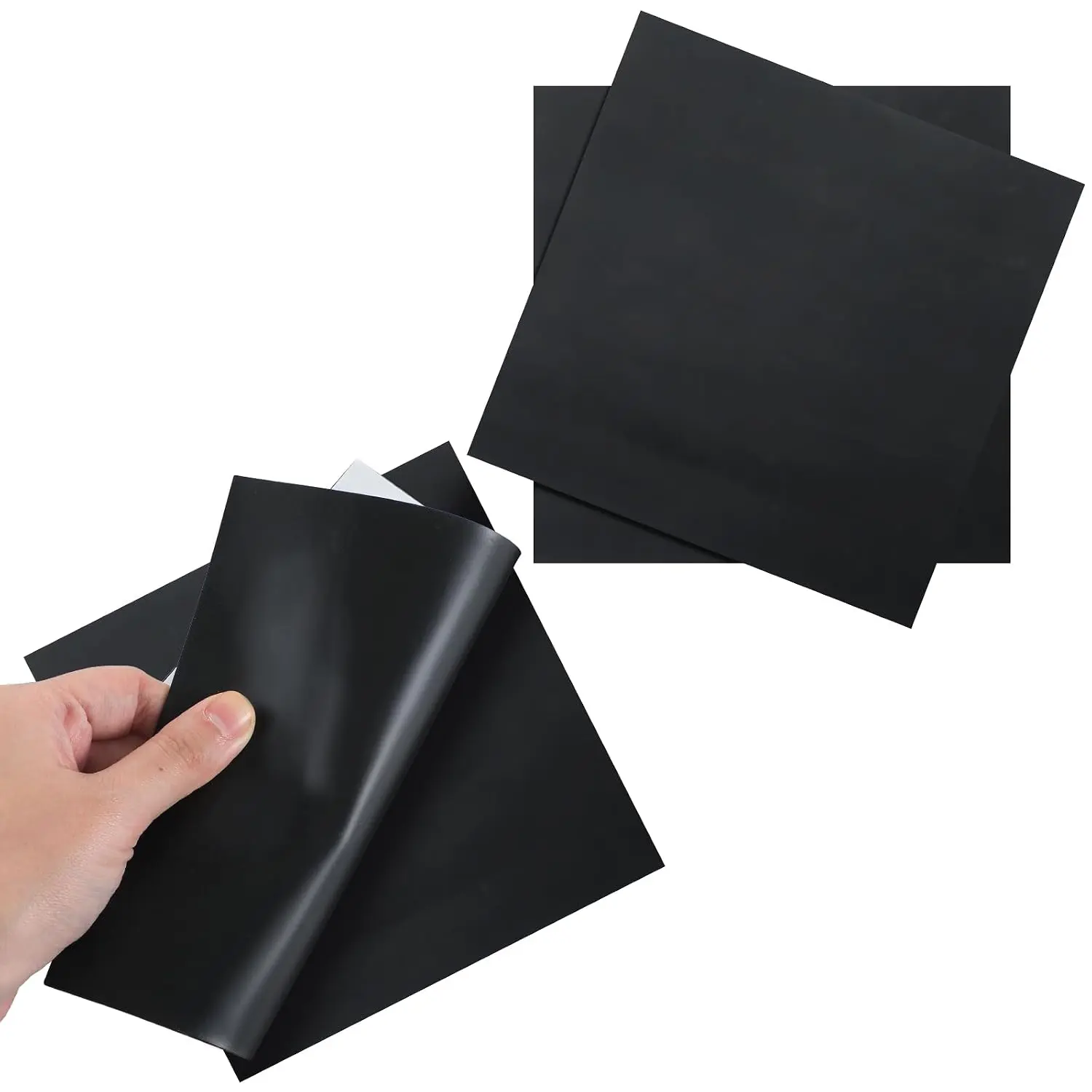 4 Pack 6''x6'' Self-Adhesive Rubber Sheet Pad 1/25 Thick Non Slip Rubber Pads  Gasket Sheet for DIY Material Leveling Sealing Bumpers Furniture Protection Equipment Padding Noise Reduction