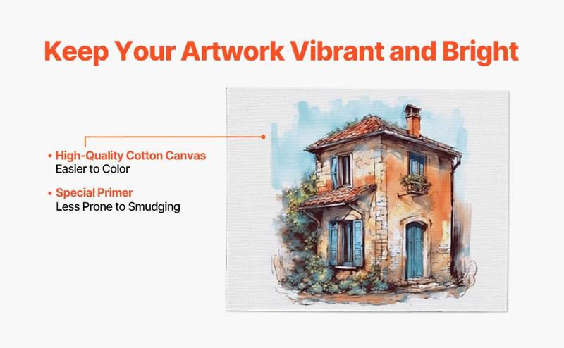 VEVOR Canvas Boards for Painting 24 Pack 8 x 10 Inch Blank Canvases for Painting