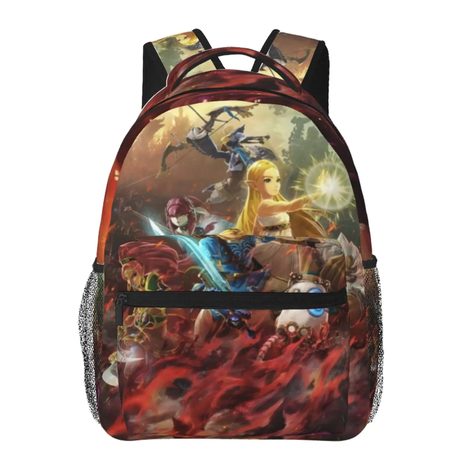 Anime Backpack Zelda4 School bag Cute Girls Boys Teens Backpacks Kawaii Kids Lightweight backpack with adjustable straps Bookbag with for office travel bag