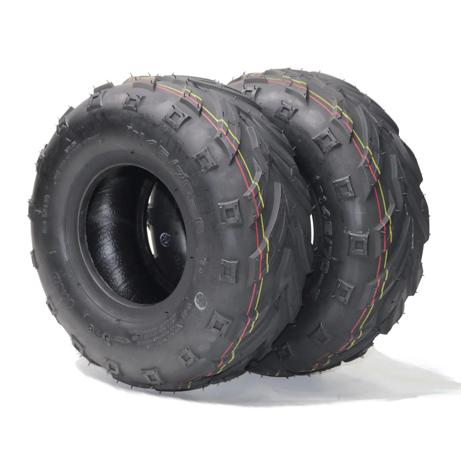 Garvee 2026 New Upgraded 2-Pack 19X7.00-8 & 16X8.00-7 4PR Tubeless All-Condition ATV Tires, suitable for trail, sand & mud off-road rides