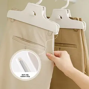 1pcs Pants Hanger No Trace Trouser Clip Skirt Storage Hanger Multifunctional Clothes Organizer for Home Use
