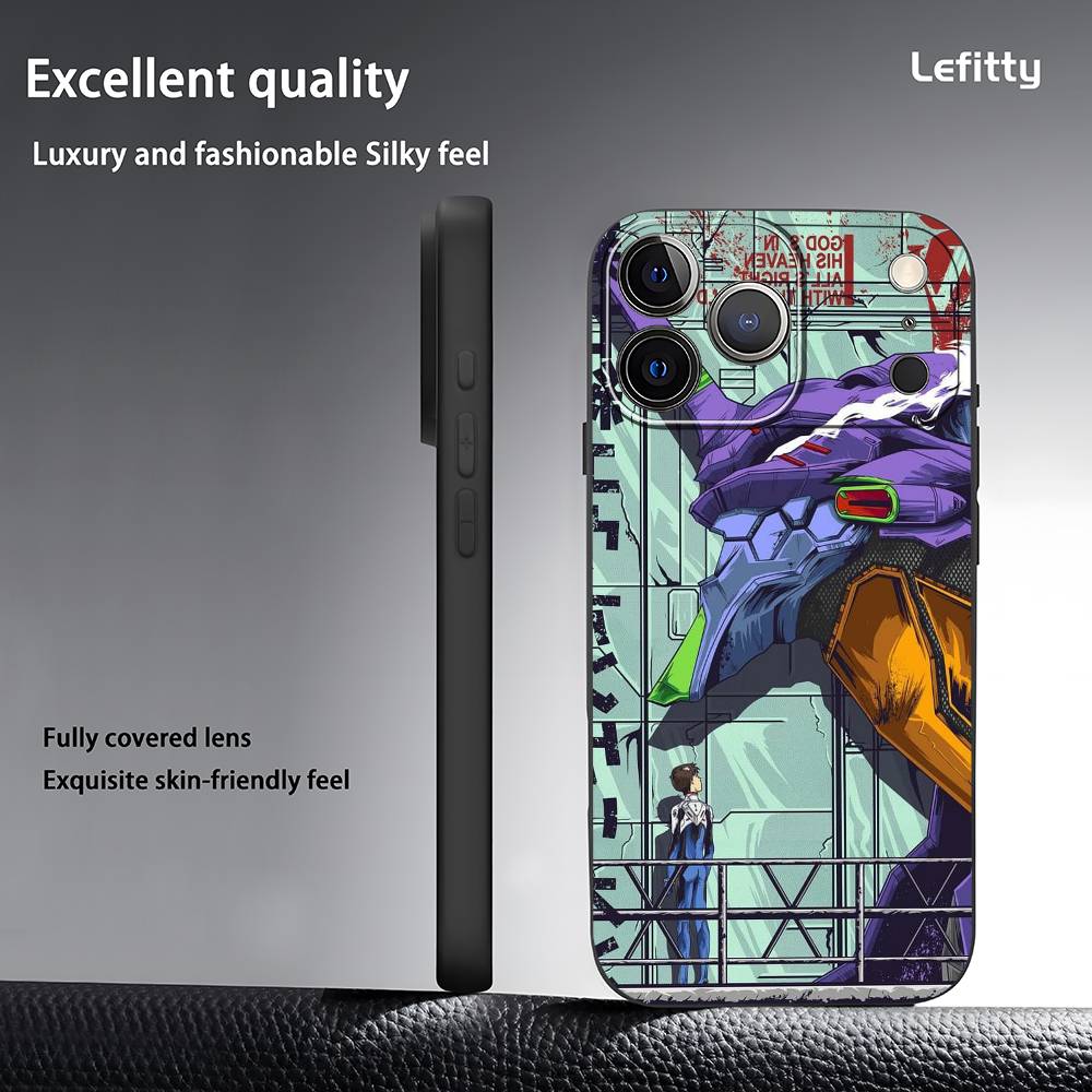 N-Neon--G-Genesis E-EvangelionS Phone Case For IPhone 17 16 15 14 13 12 11 Pro Max Plus Mini Black Frosted Soft Shell Funda