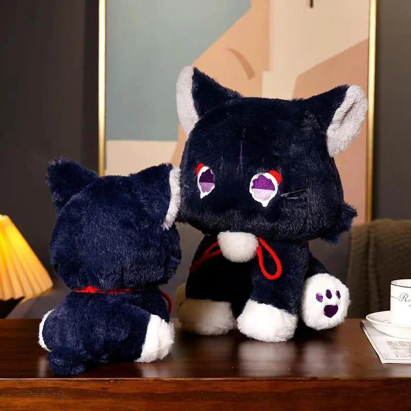 23cm Anime Genshin Impact Scaramouche Cat Plush Toys Cute Plush Doll  Wanderer Pet Cosplay Stuffed Pillow Toy Kids Birthday Gift