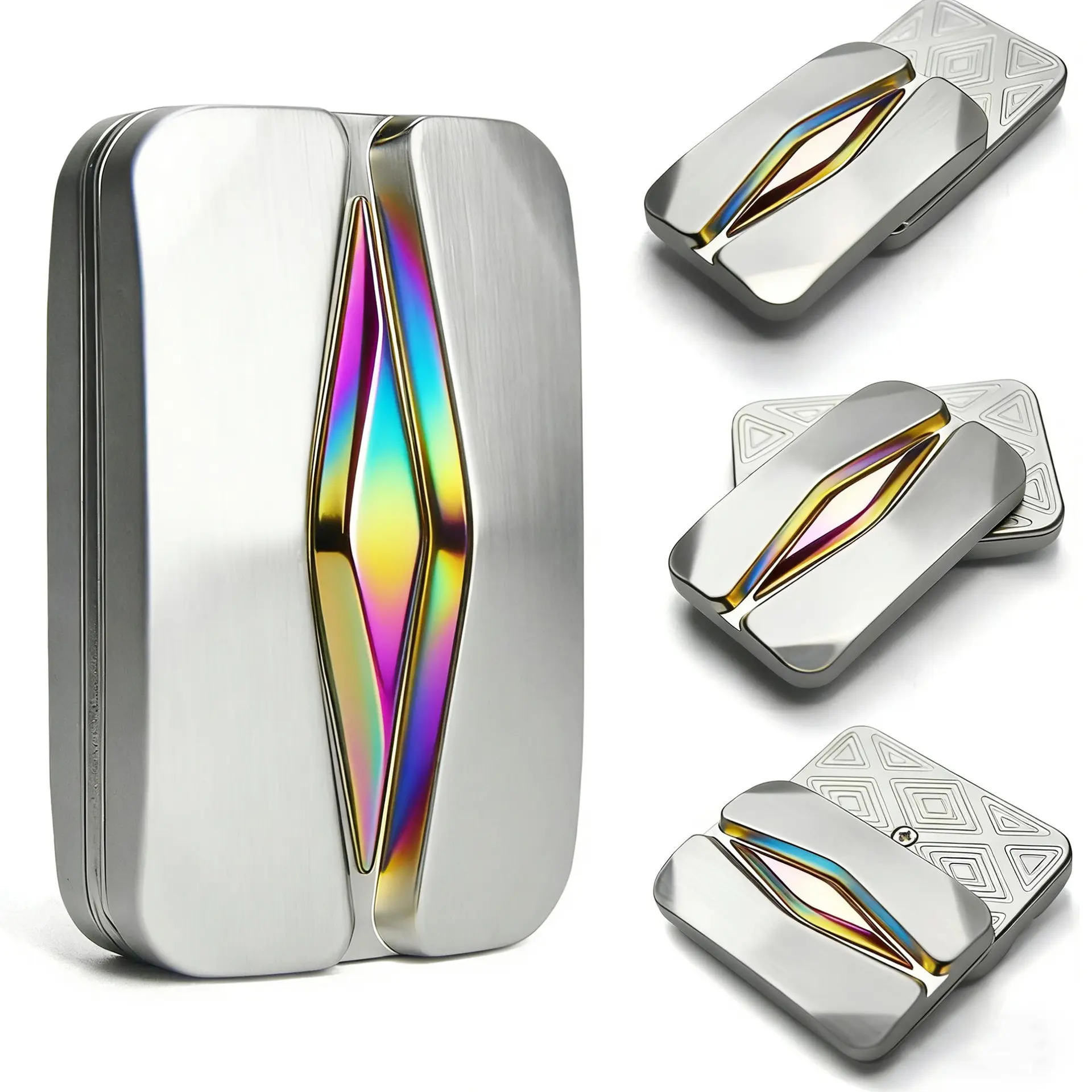 New Full Metal Hollow Fidget Slider, Infinite Position Magnetic Clicker, Pocket EDC Fidget Toy for Adults & Kids