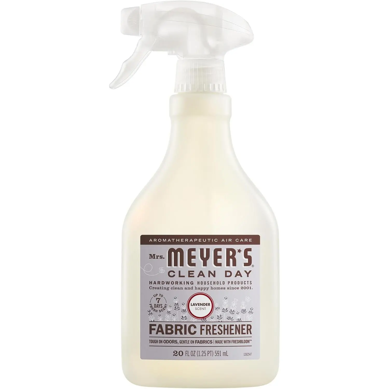 Fabric Freshener Spray, Calming Lavender Scent, Household Odor Eliminator for Linens, Upholstery & Fabrics, 20 Ounce Bottle