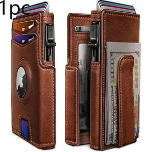 Men's Ultra-Thin Bifold Wallet, RFID Blocking, Leather Material, Minimalist Design, Ideal Gift for Father's Day and Thanksgiving
