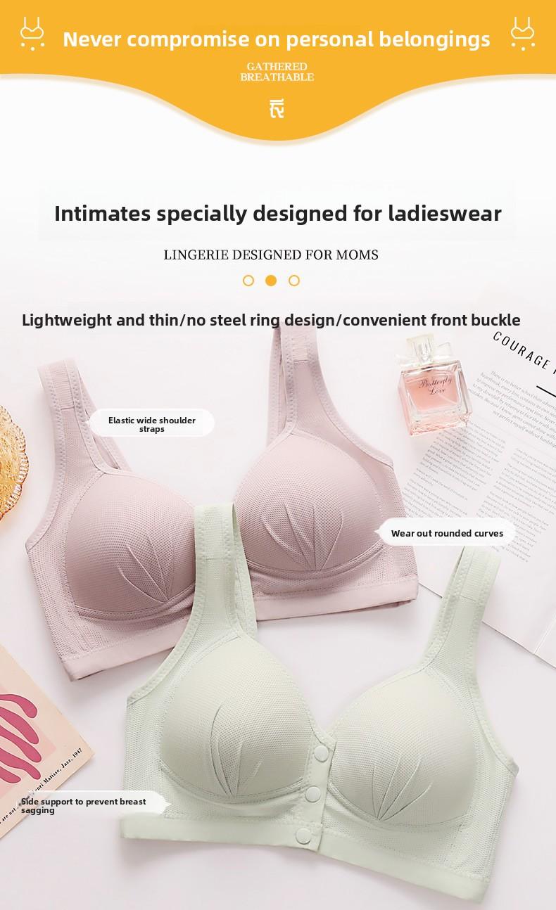 Supportive Seamless Front Closure Nursing Bra For Women Plus Size Wireless Maternity Bralette Breathable Comfort Lingerie Adjustable Hook Underwear 6/3 Pack Mother's Day Gift -RR