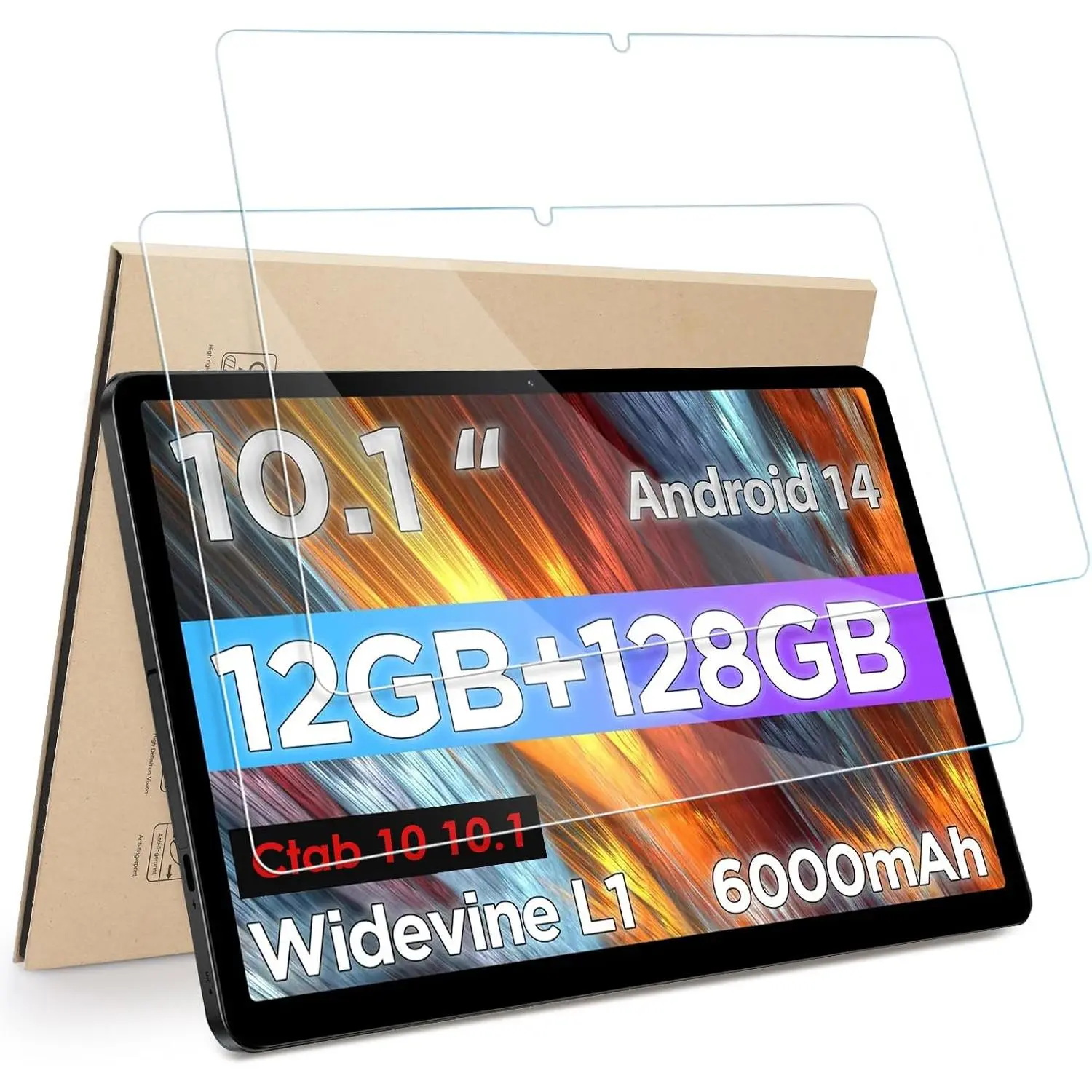 2-Pack Screen Protector Compatible with Callsky-Tab Cpad 10 / Ctab 10 10.1 inch Tablet, [ Clarity] [9 Hardness] [Anti-Scratch] Tempered Glass