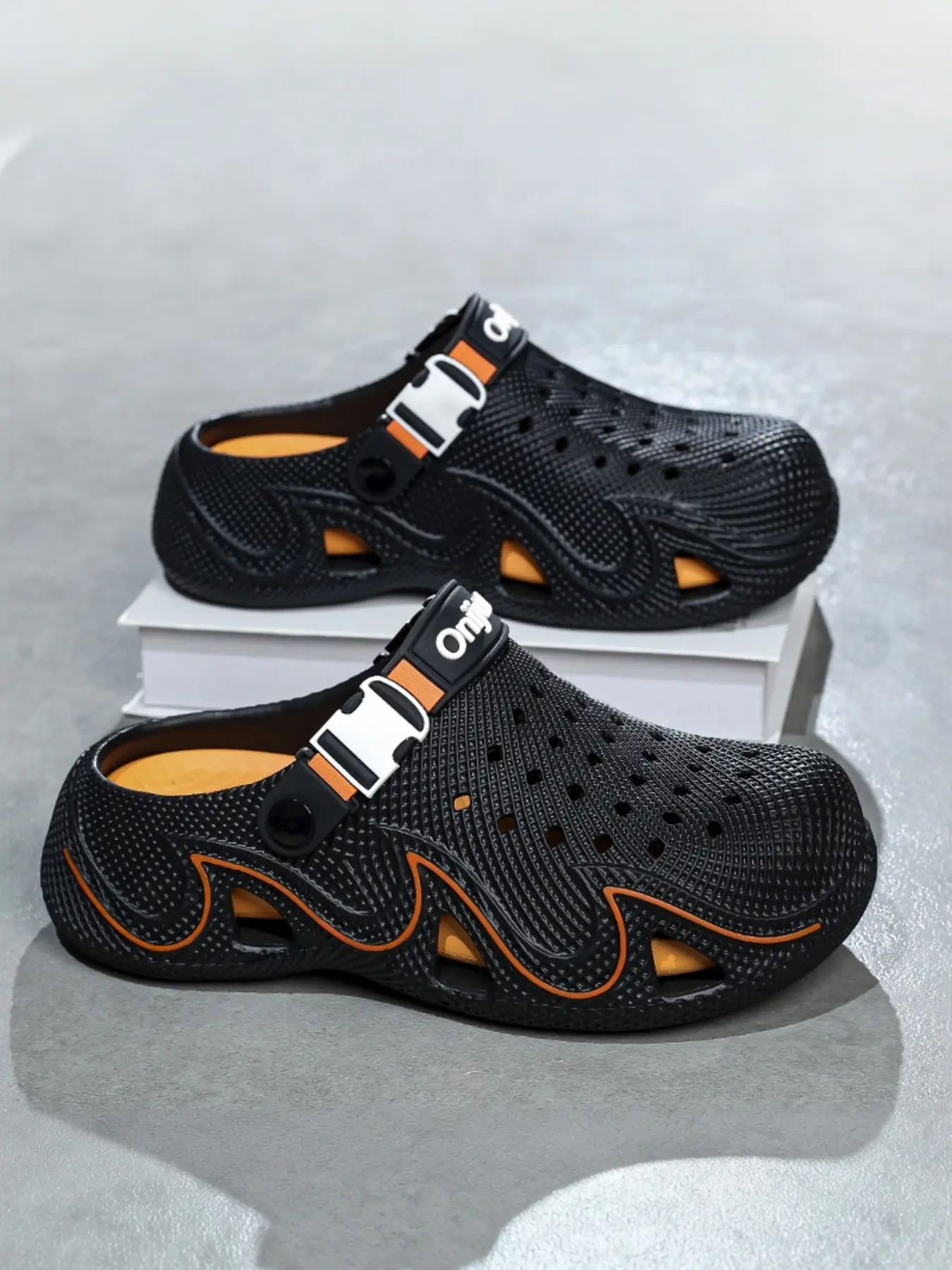 Men's Summer Waterproof Durable Hiking Beach Shoes, Fashion Casual Running Sandals, Breathable Mesh Design, Comfortable Fit