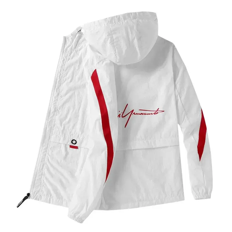 Summer Hooded Sun Protection Jacket, Thin Breathable Windbreaker, Defense Outerwear, Casual Sports Coat, Lightweight Travel Shell, Travel Ready and Active Lifestyle, DailyEssential, AllDayComfort, WardrobeEssential