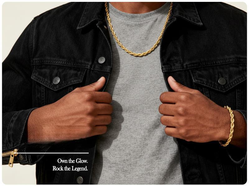 14K Gold-Plated Rope Chain Necklace for Men and Women,Upgraded Shine, Faceted Cut, Tarnish-Free, 6mm/8mm, 22"/24" Jewelry