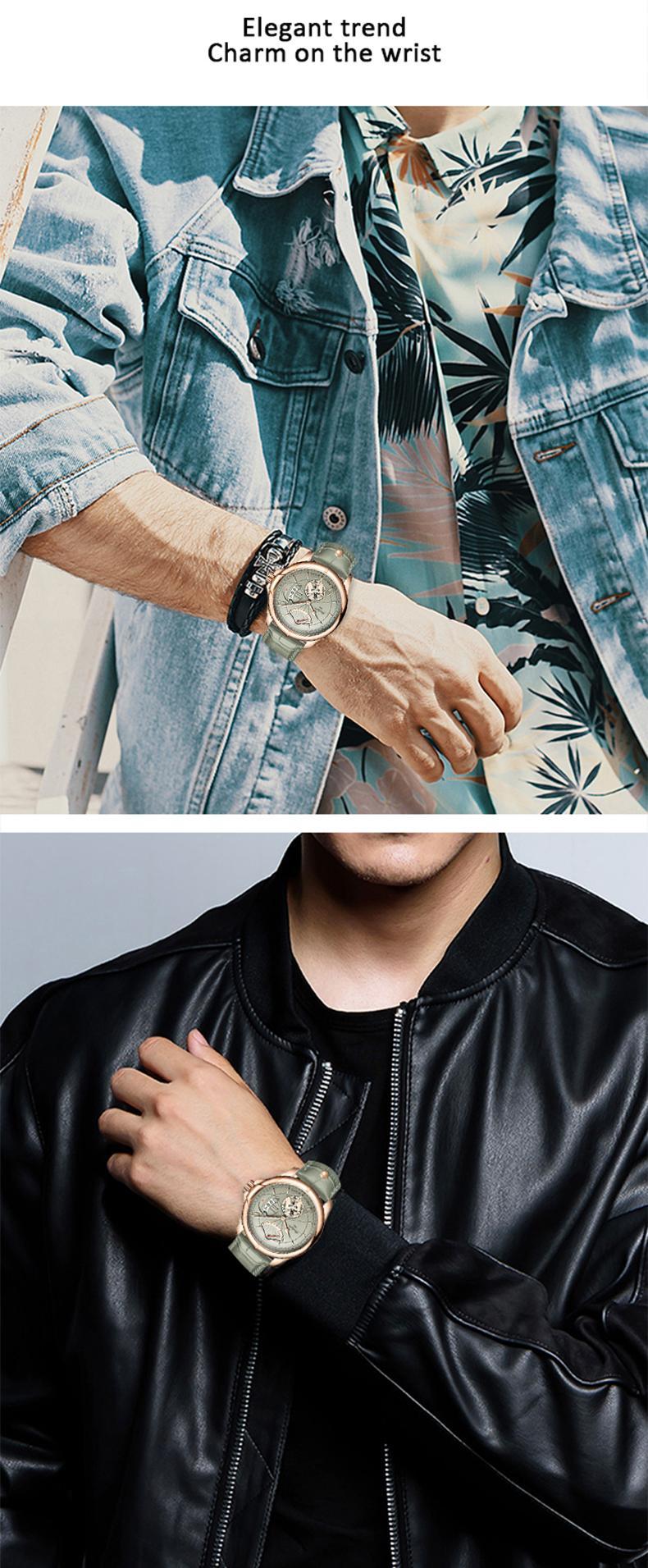 Classic Men's Business Watch with Leather Strap, Analog Quartz Movement with Date Display, Daily Waterproof, Quartz Watch, Waterproof For Daily Wear, Calendar Dial, Round Face, Quartz Drive