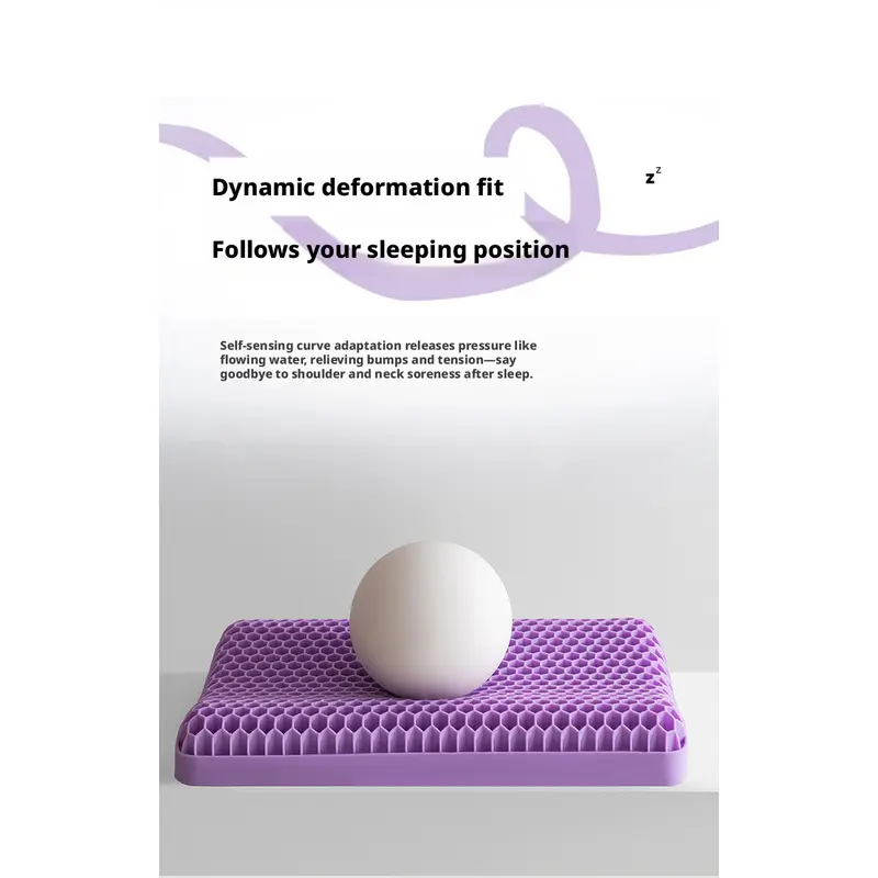 High-Tech Pressure Relief Pectin Jelly Pillow, Washable Honeycomb Neck Support Pillow Insert, Neck Rest Cushion