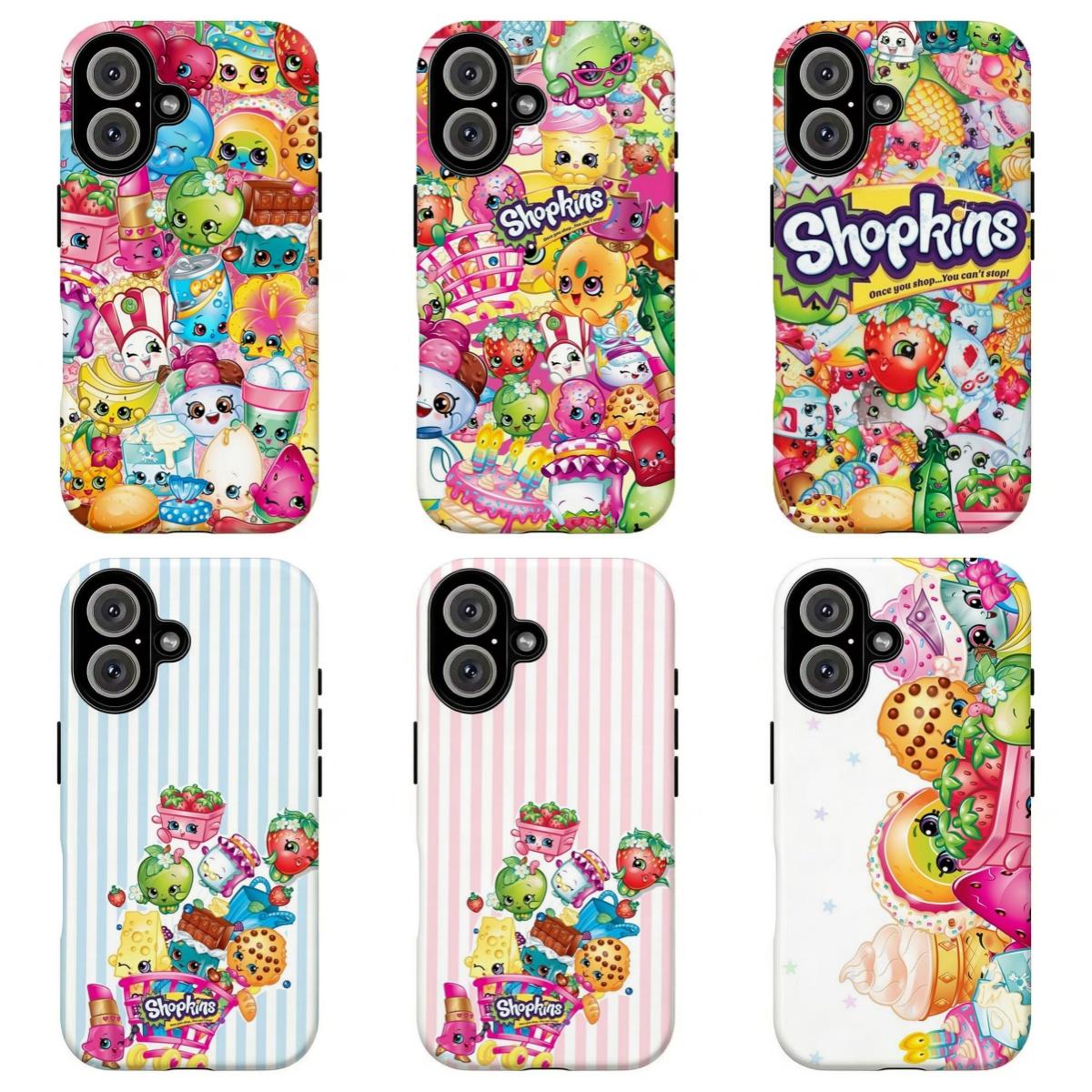 FL-Sh0pkins Cartoon Print Phone Case,Cute Kawaii Collage Phone Case For iPhone 11 12 13 14 15 16 17 Air Pro Max for Samsung S26 S25 S24 S23 S22 S21 Case,Gift for her/him/fans