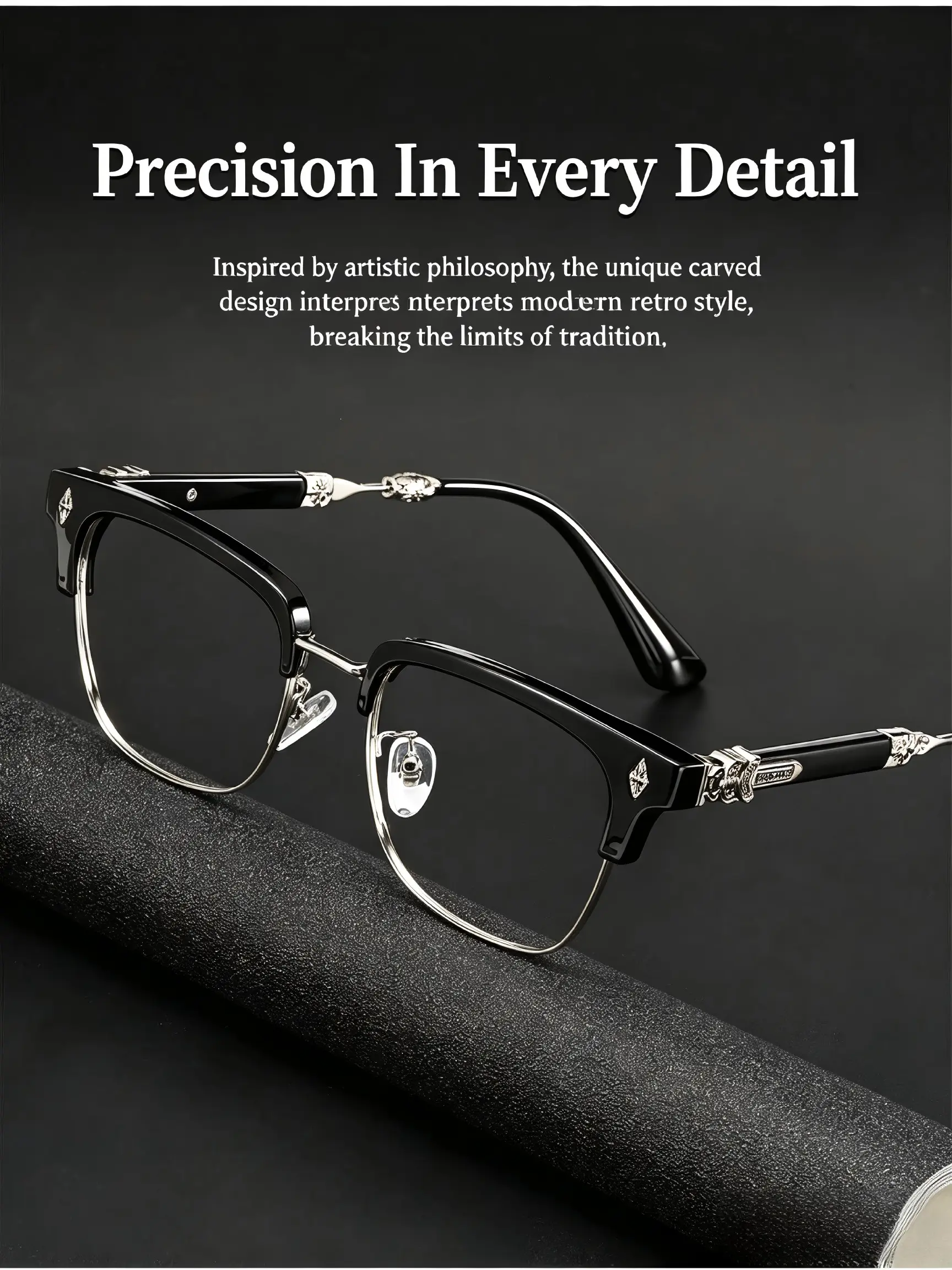 Men's Retro Large Face Glasses Frame, Fashionable Daily Wear Eyewear, Versatile European and American Style, Luxe 2026 New Trendy Sunglasses