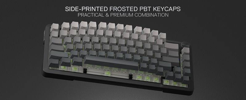 Redragon K724 PRO Wireless Gasket Gaming Keyboard w/Hype 1.14’’ TFT Screen & Knob, 81-Key 75% Mechanical Keyboard, 5-Layer Noise Dampening, Hot-Swap South-Facing RGB Socket, Gradient PBT Keycaps