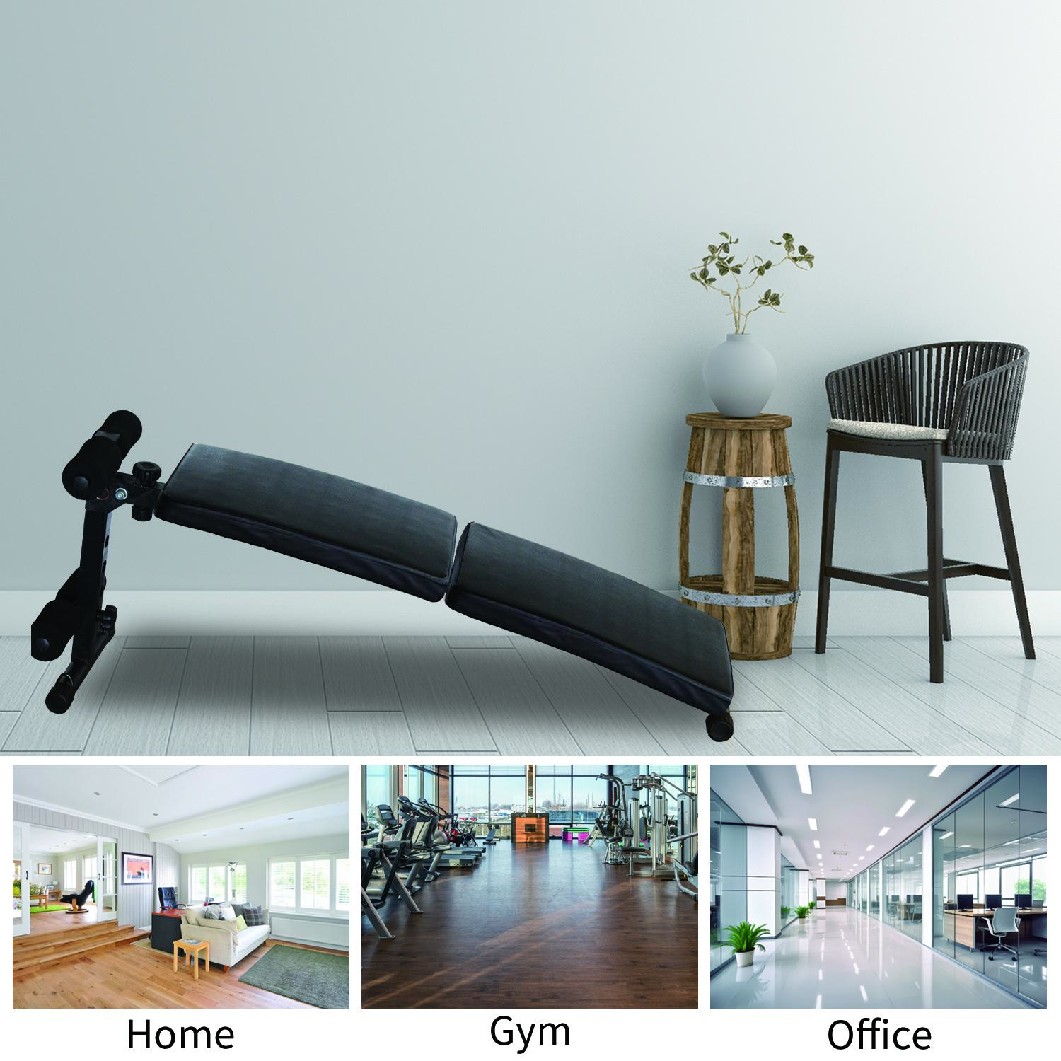 Multi-Position Adjustable Compact Utility Bench for Home Gym Weightlifting and Weight Training, Collapsible Sit-Up Chair