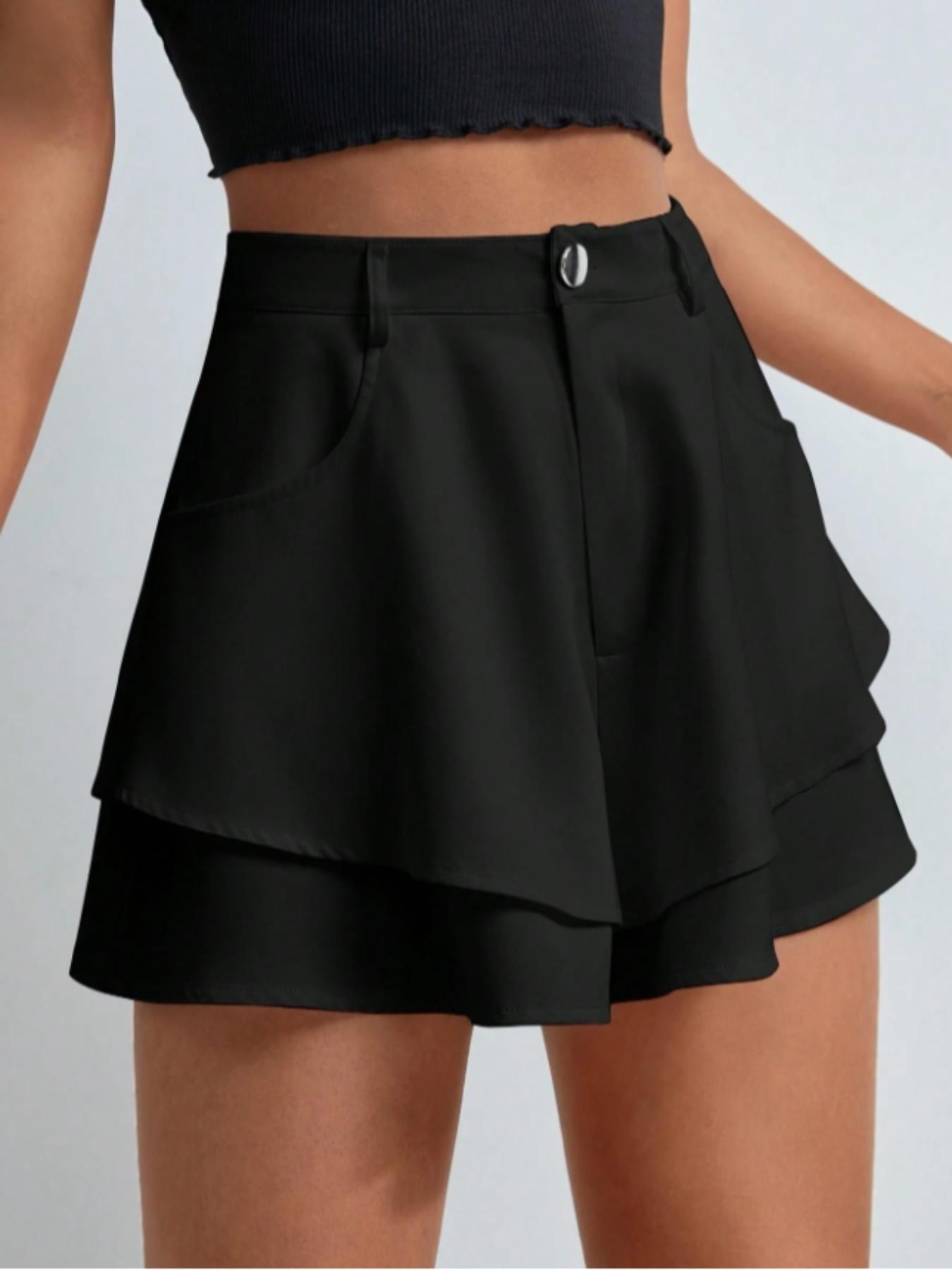 New2025Women's Plain Shorts, Casual Fashion Shorts for Daily Outdoor Wear, Ladies Bottoms for Summer