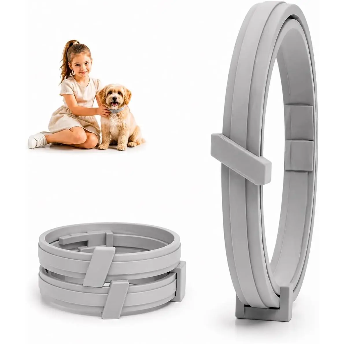 Flea and Tick Collar for Puppy and Small Dogs Under 18 lbs, 8 Months Protection, 2P