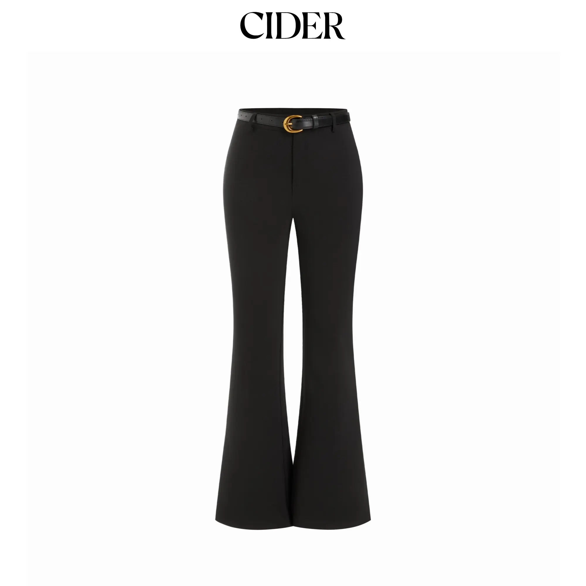 Cider Low Rise Flared Trousers With Belt
