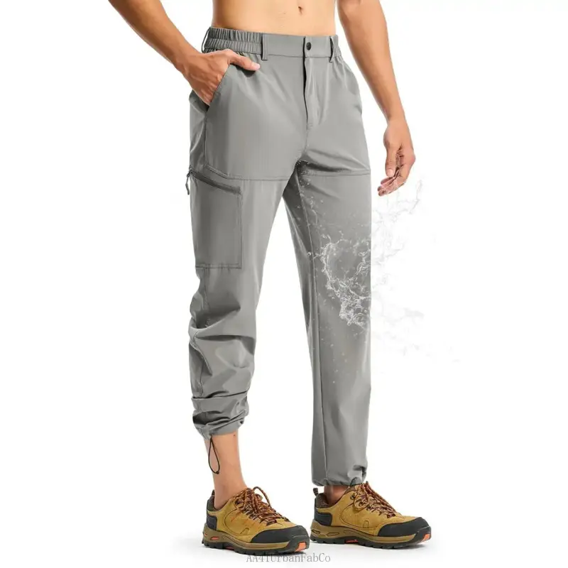 Women's Convertible Solid Colors Stretch Fabric Hiking Pants - Lightweight, Quick Dry, 4-Pocket, Water Resistant, Zip Cargo Jogger for Travel - AA41UrbanFabCo