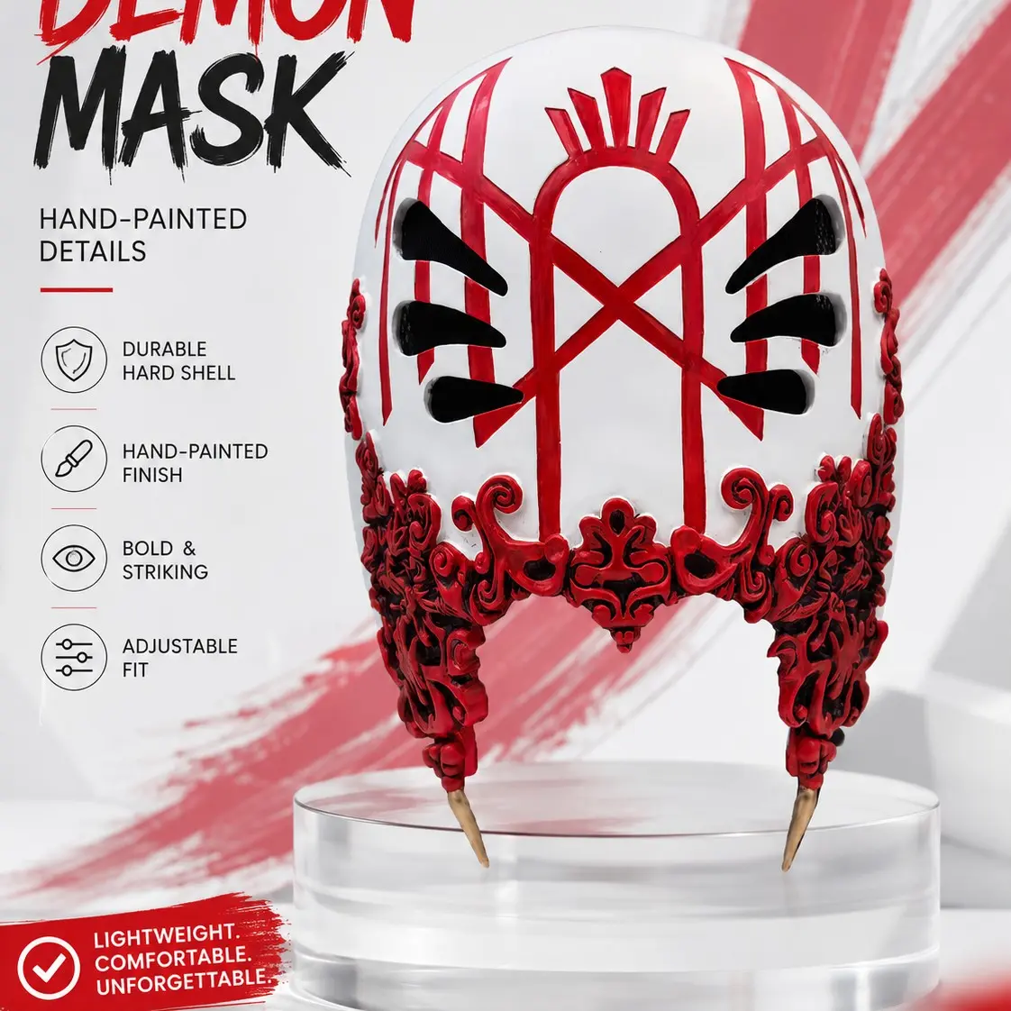 Rock Band Inspired Resin Mask – Wearable Hand-Painted Full Face Cosplay Helmet for Halloween, Concerts, Raves & Stage Props