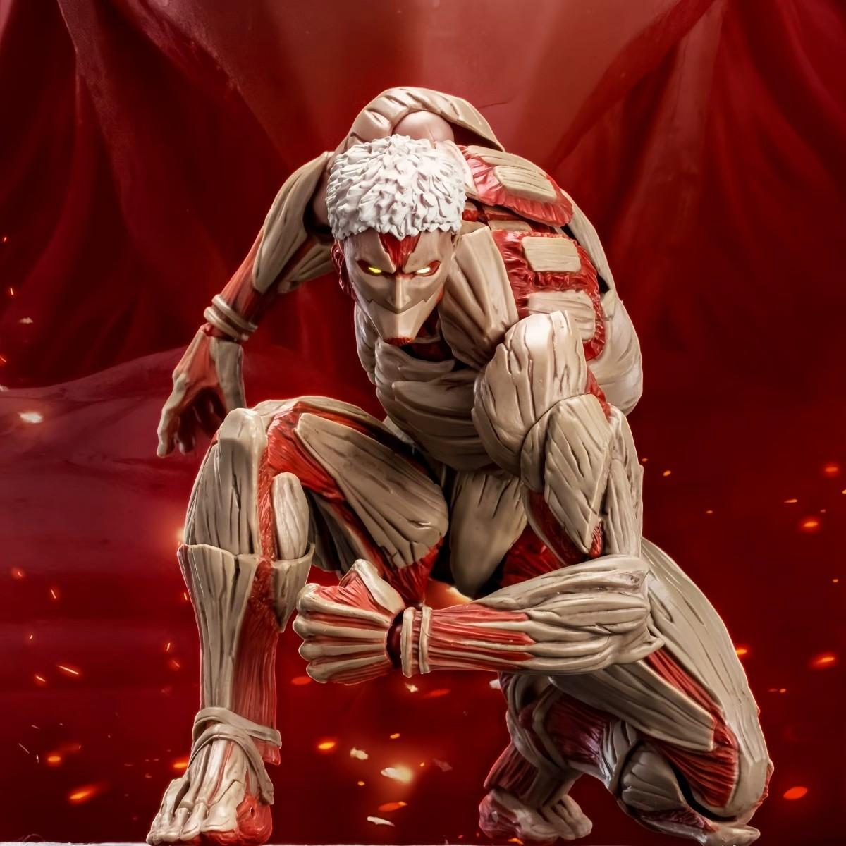 In stock Kaiyodo Armored Titan Action Figure Revoltech AMAZING YAMAGUCHI Yoroi No Kyojin Attack on Titan Anime Figures Toy GiftS