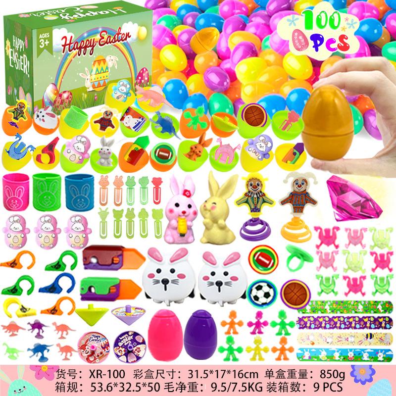 New Easter Egg Toys, Printed Plastic Openable Eggs, DIY Rabbit Gashapon, Easter Gifts