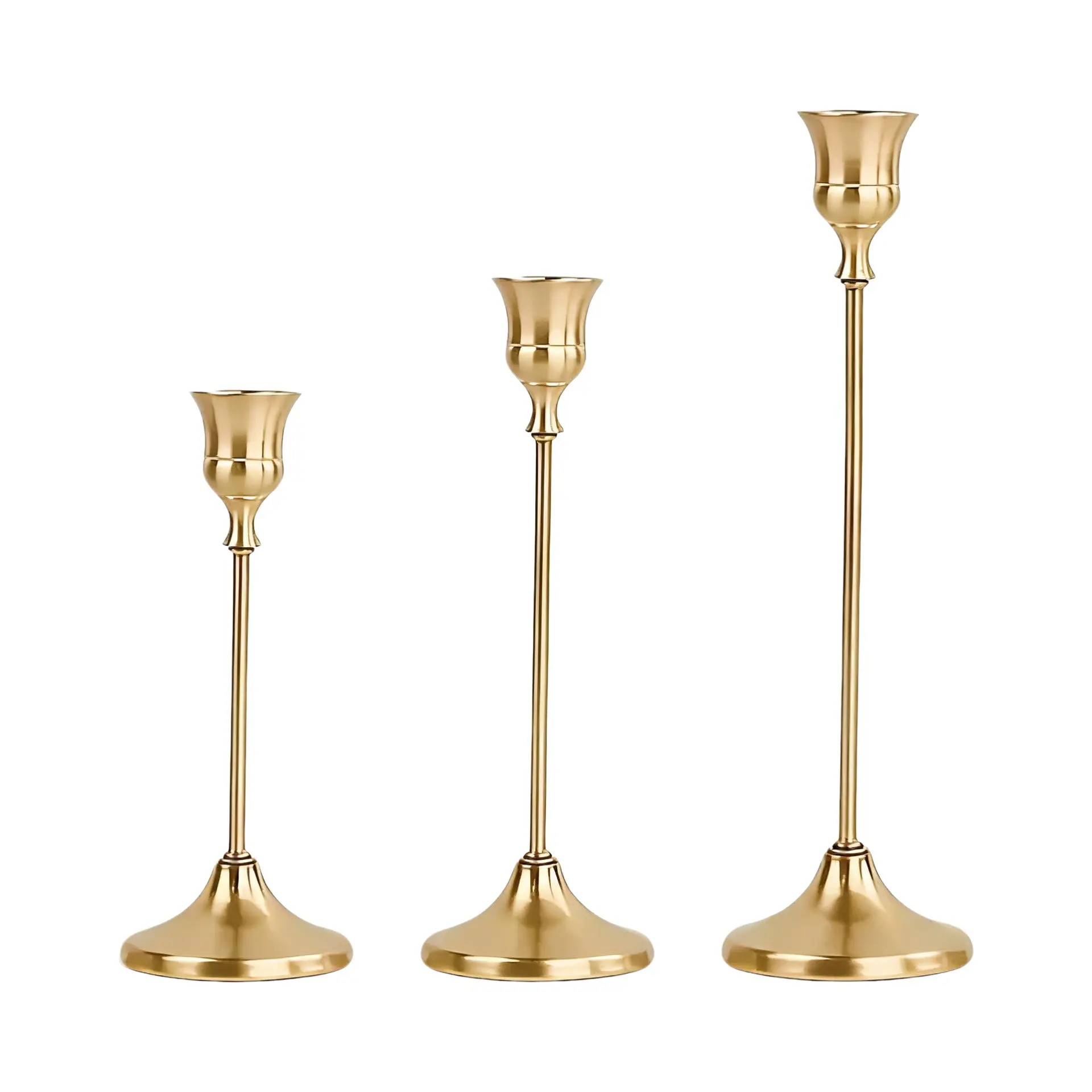 DIYDECTK 2 Sets (total 6 Pieces)Candlestick Holders,Taper Candle Holder for Candlesticks Gold Brass Vintage Candle Stick Candle Holders Candelabra Candle Holder for Fireplace Party Dining Home