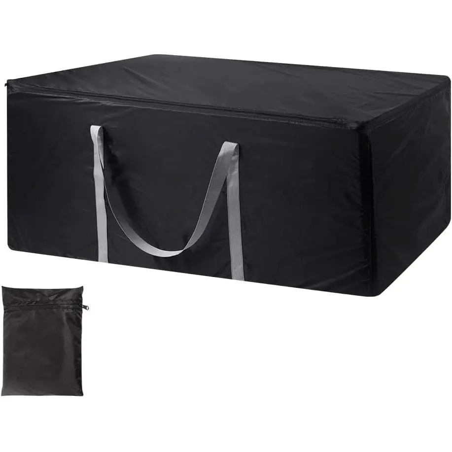 Outdoor Cushion Storage Bag Waterproof, Extra Large Patio Cushion Storage Bag with Zipper and Handles, 177 Gallon Heavy Duty Large Storage Bags for Cushions, Pillows, Blankets Storage