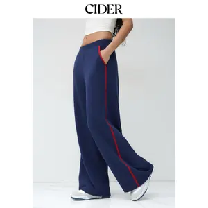 Cider [2 colors, size 2-10] Cotton-blend Mid Rise Side Stripe Straight Leg Sweatpants