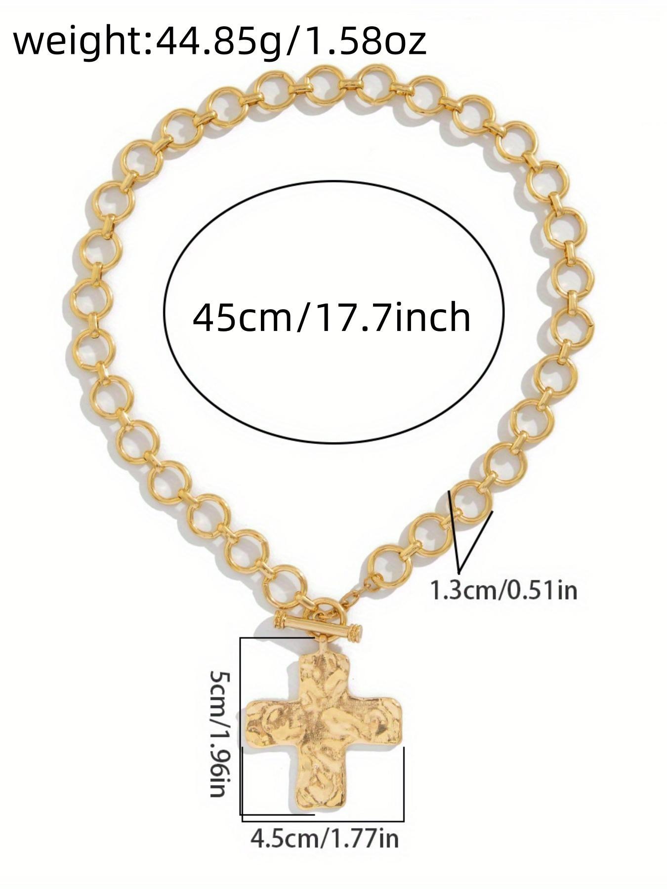 Fashion Cross Pendant Necklace, Vintage Necklace for Party, Daily Decor, Trendy All-match & Exquisite Jewelry for Birthday Gift, Chain Jewelry, Dainty Cross Necklace