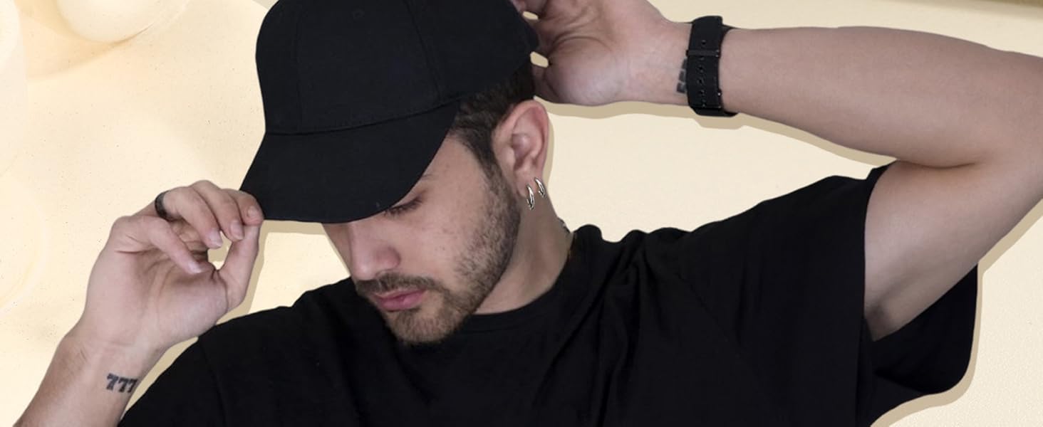 YADOCA 8 Pieces Clip On Earrings For Men Women Non-Piercing Fake Earrings Stainless Steel Clip On Hoop Earring Cool Earrings Ear Clips Set for Gifts