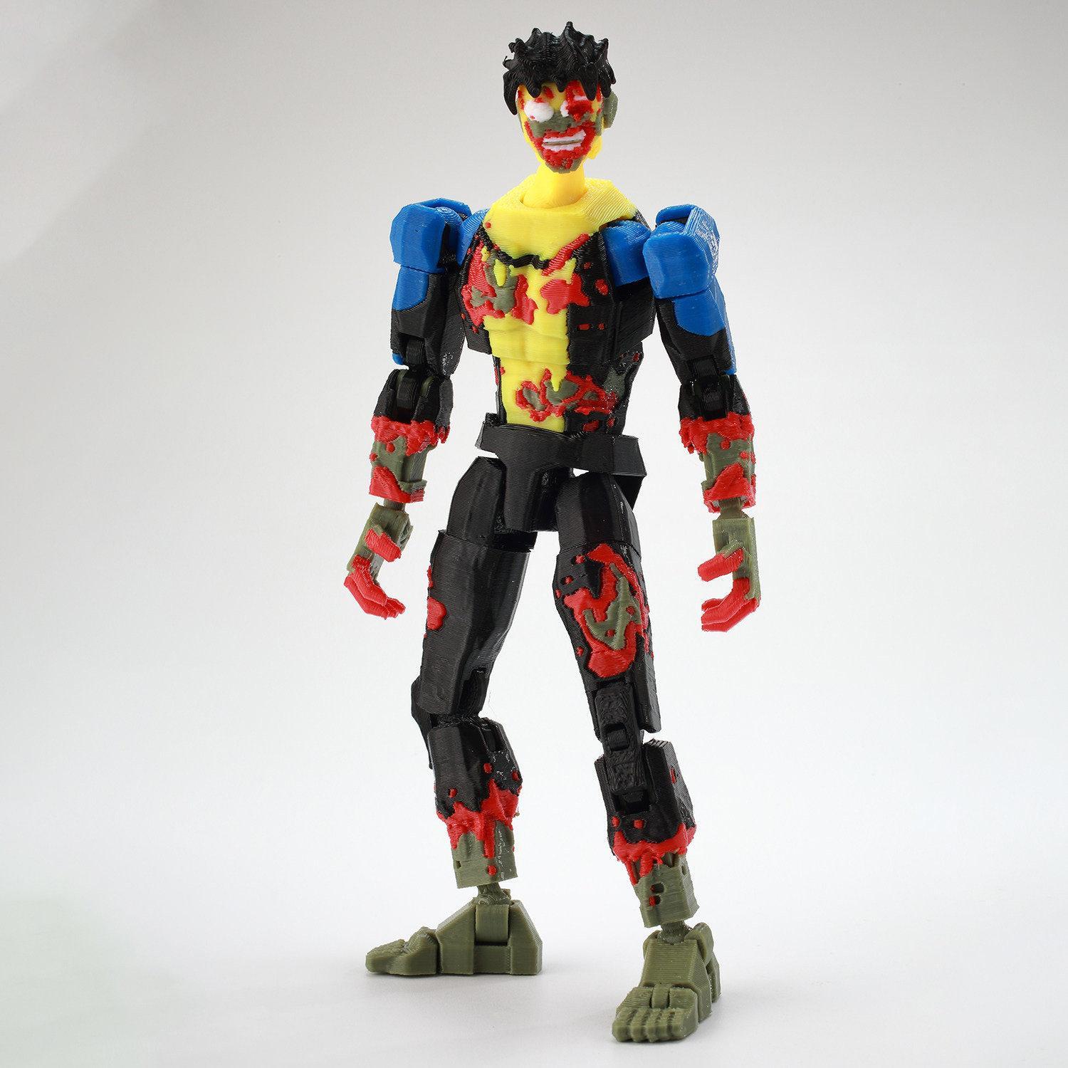 In Stock New 3D Printed Invincible T13 Dummy 13 Action Figure Multi-Jointed Movable Shapeshift Superhero Model Toy