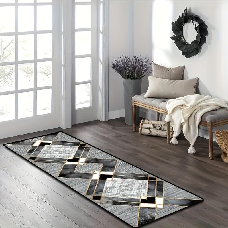 Home kitchen carpet and mat, home decoration, lightweight rectangular running track carpet, machine washable, very suitable for corridors, kitchens, laundry rooms, and holiday decorations, suitable for indoor use