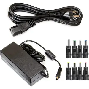 Power Adapter 12V-5A 4A 3A 2.5A 2A 1A AC/DC Power Cord 5.5x2.1mm with 8 Tips Made for Sceptre Monitor, Echo Smart Speaker & Display, Webcam, Router, Mini PC, Projector, CCTV, Bluetooth Speaker