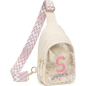 Clear ntal Slng Bag for Glrs Crossbody Bag Wast Pack Personalzed Gfts for 4 5 6 7 8 9 10 11 12 13 Year Old Grls Purse for Brthday  Day Gfts for Daughter Sster Bege-S