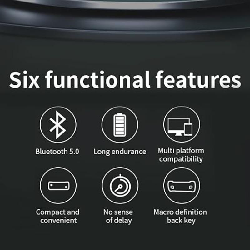 Wireless Game Controller, Portable Gamepad, Multifunctional Game Controller for iOS Android Phone, Gaming Accessories for Home & Office