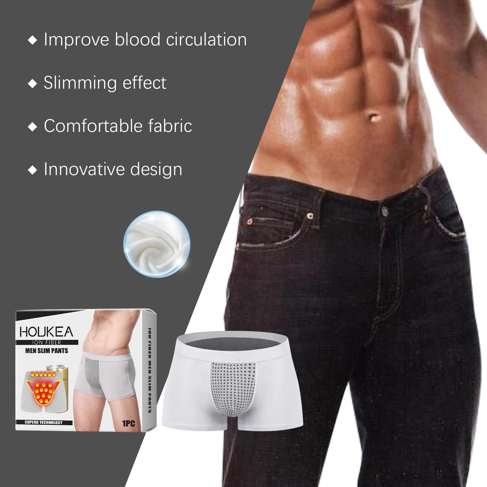 Houkea Men's Slim-Fit Underwear, Fashionable Men's Fabric Breathable Soft Comfortable Boxers Boxer Shorts Panties