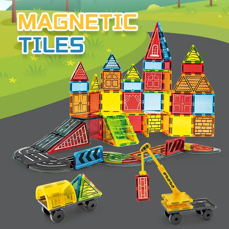 42/60pcs Magnetic Building Blocks Set, Stem Learning Toy, Enhances Creativity and Spatial Thinking, Perfect Gift for Kids Aged 3+