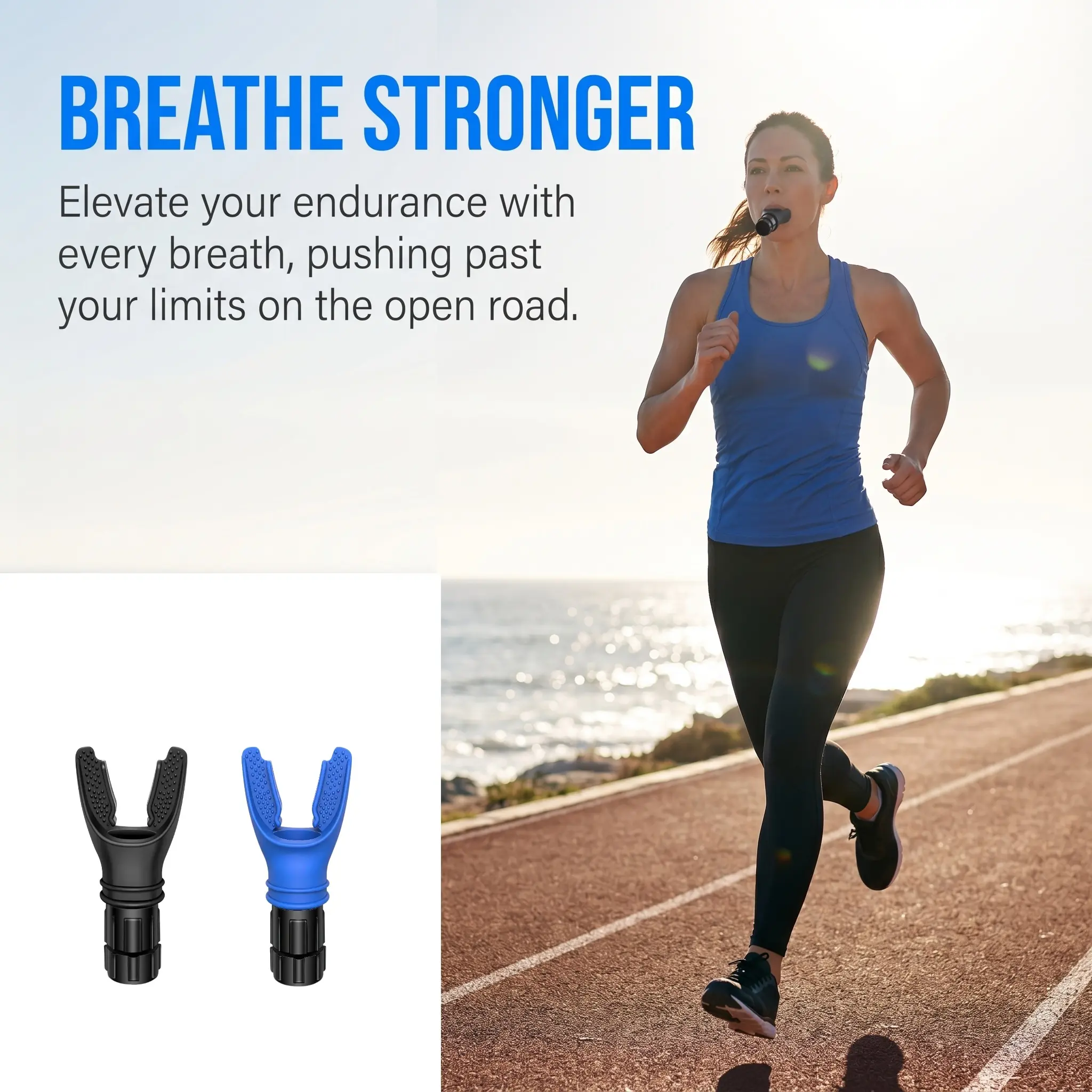BREATHING EXERCISER DEVICE ADJUSTABLE RESISTANCE LUNG TRAINER FOOD GRADE SILICONE BREATH TRAINER FOR RUNNERS SWIMMERS GYM YOGA ATHLETES PORTABLE RESPIRATORY FITNESS TOOL-YY0