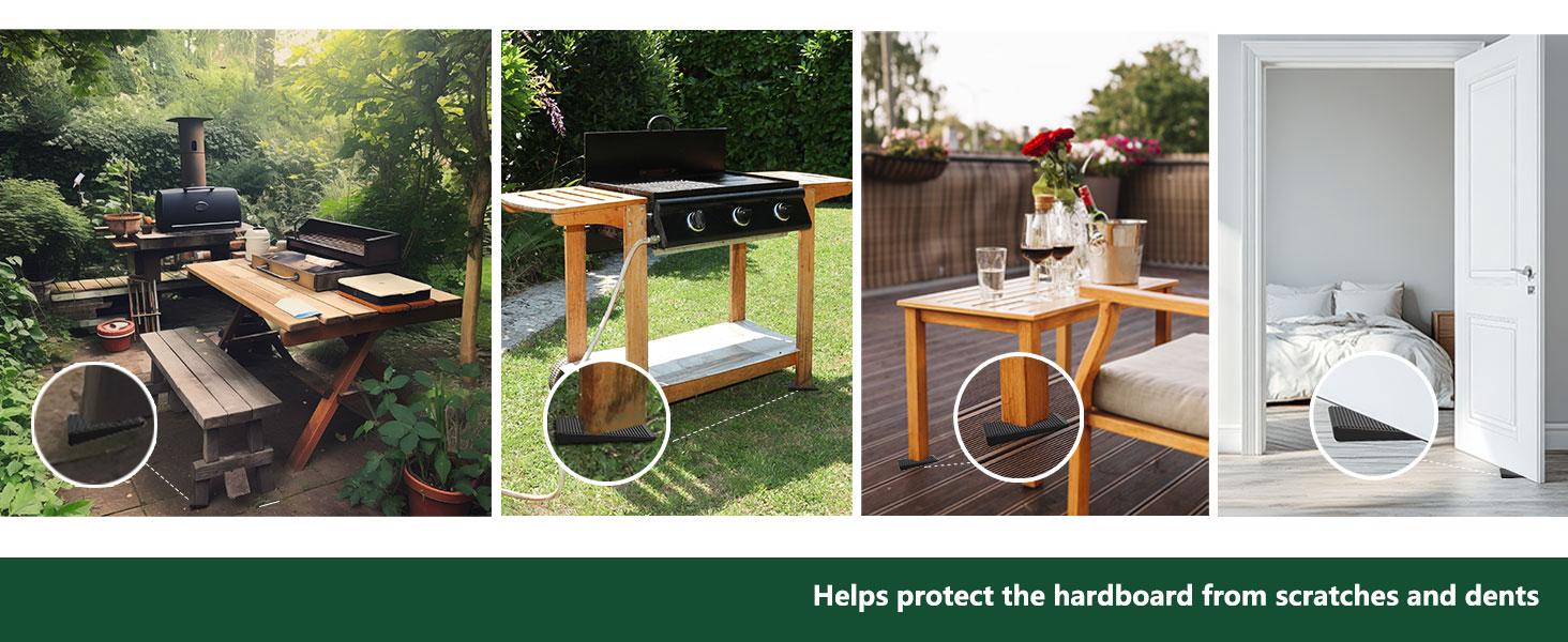 Furniture Levelers, Flexible Plastic Shims Furniture Leveling Wedge Shims Anti-Wobble Pad for Chair Table Couch Bed Toilet for Home Improvement (Black, 20 Pack)