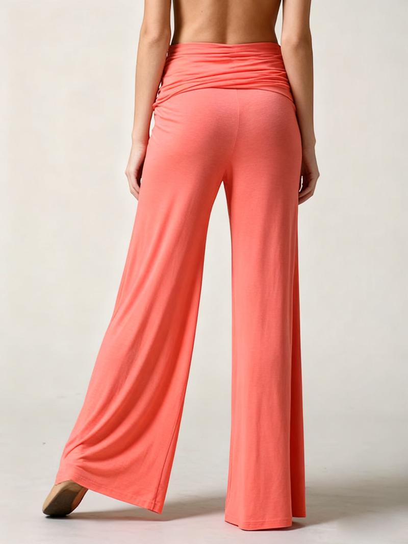 Hot-selling Wide-leg Casual Yoga Pants Loose Versatile Solid Color Fashion Wide-leg Flared Pants