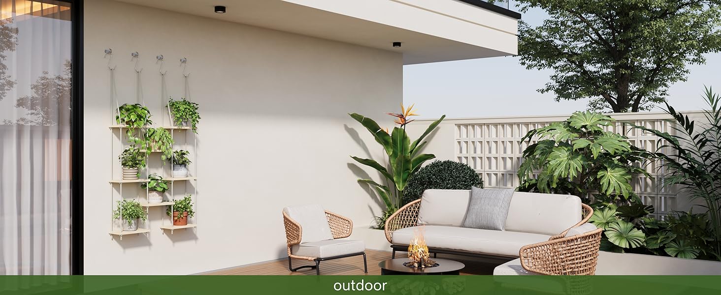 Window Plant Shelves 8-Tier Plant Shelves for Indoor Window Shelf for Plants Wall Mounted Window Sill Plant Shelf Living Room Boho