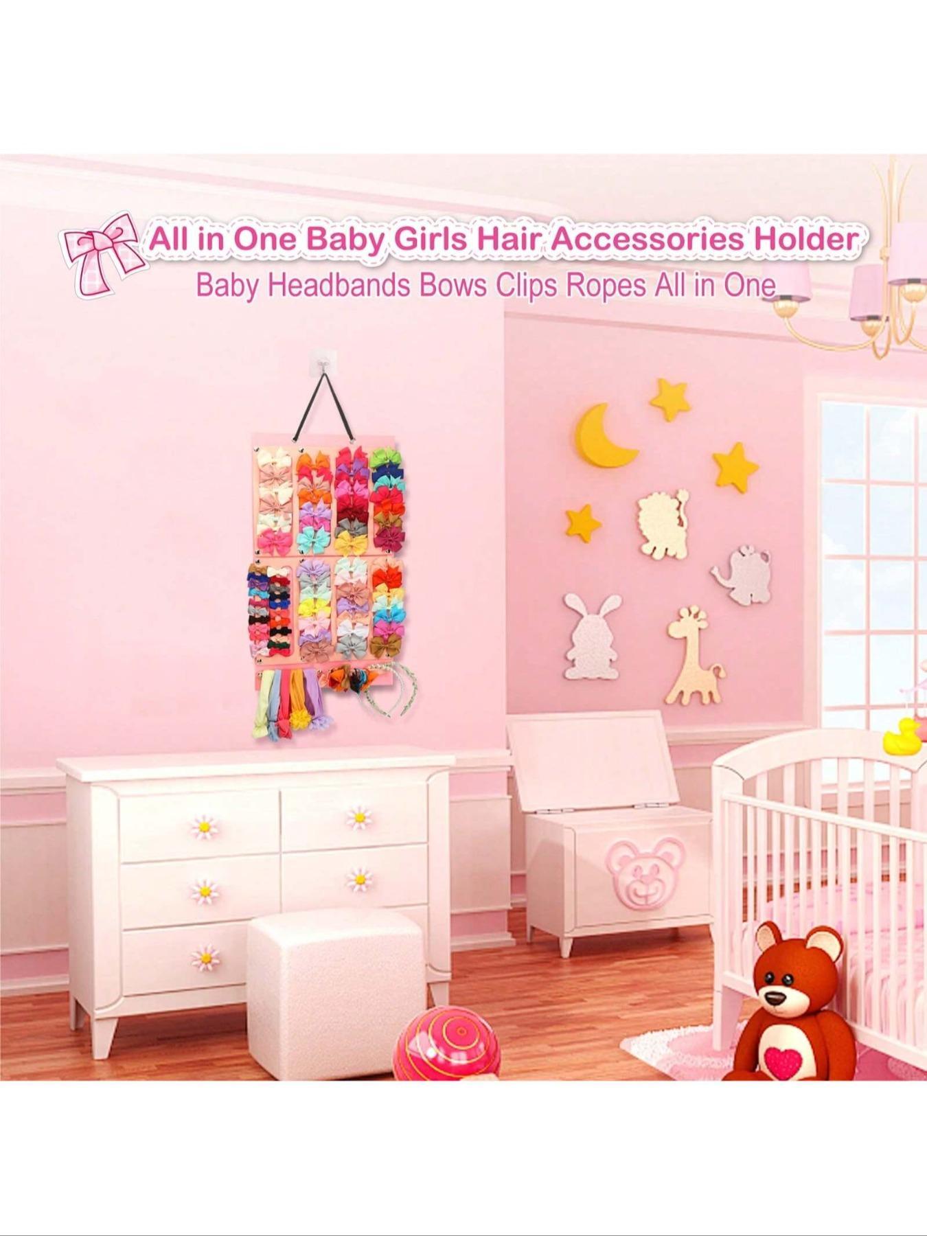 Bowknot Design Hair Clip Storage Rack, Cute Hair Accessories Display Rack, Wall Mounted Hair Clip Storage Rack for Baby Room Decor