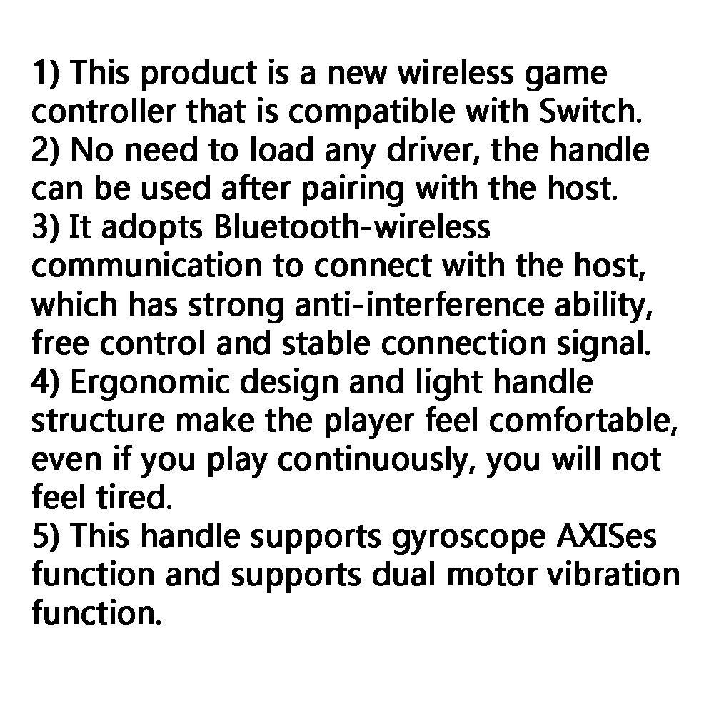 USB Rechargeable Game Controller, 1 Box Wireless Bluetooth-compatible Gamepad, Gamepad Joystick Control Computer Game Pad for Nintendo Switch & OLED Lite PC Wireless Controllers