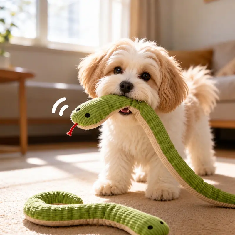 2-Pack Dog Toy Snake, 13-Inch Plush Snake Toy with Realistic Rustle Sound, Interactive Hunting Toy for Puppies, Suitable for Indoor Dogs