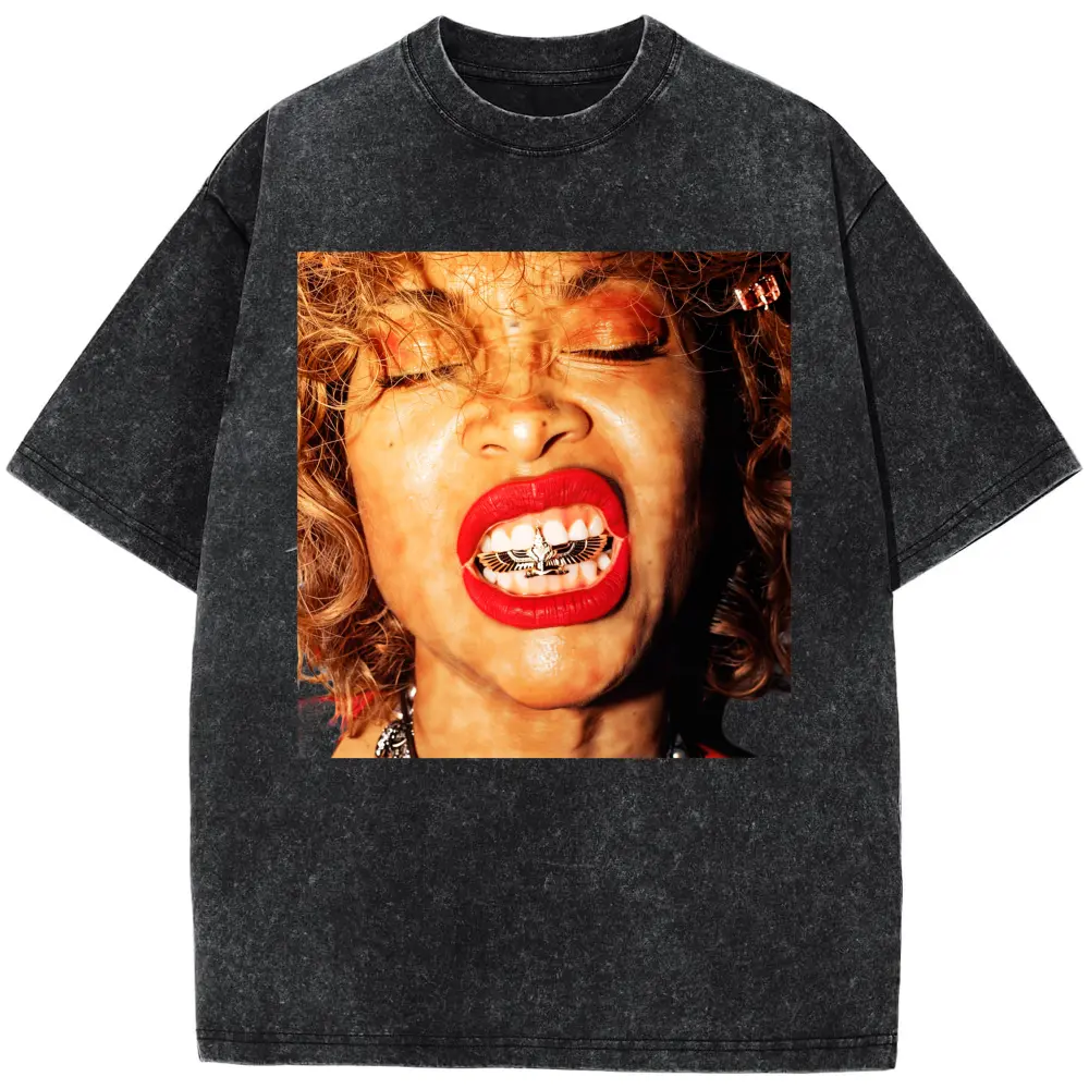Erykah Badu T-Shirt Unisex Cotton Retro 90s Graphic Tee Unisex Crew Neck ShirtPlus Size T-Shirt, Retro Fitness Heavyweight Washed T-Shirt, 100% Cotton
